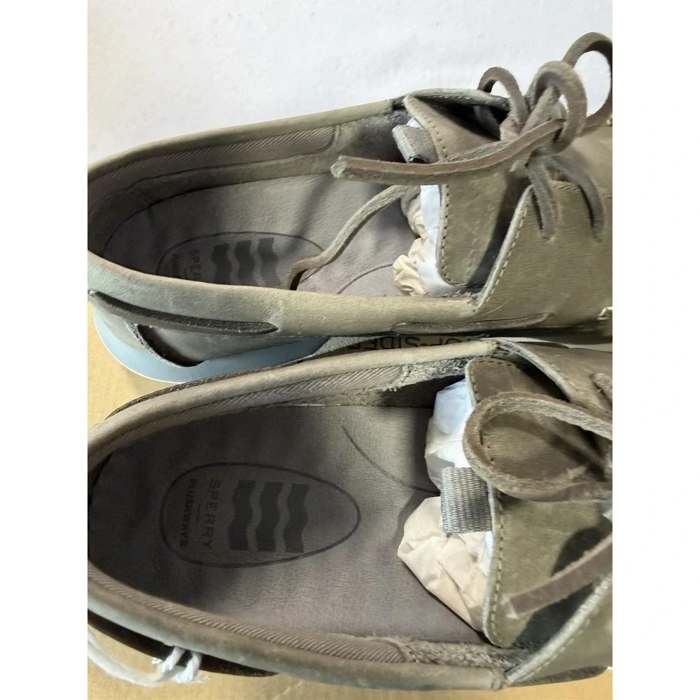 Sperry A/O Plushwave 2.0 Grey Boat Shoe Womens 10 Nautical Beach